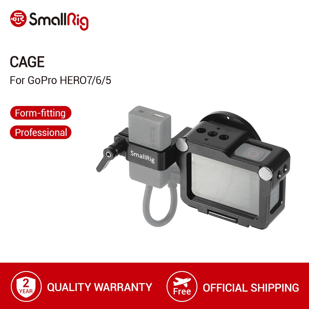 SmallRig формовочная клетка для камеры GoPro HERO 7/6/5 с холодным башмаком + 52 мм