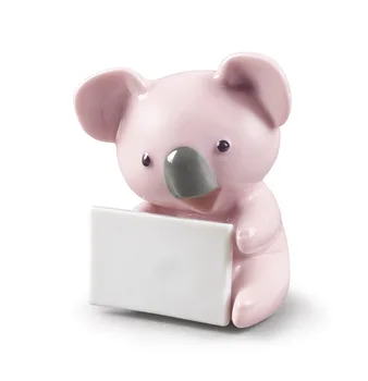 

NAO Figure Koala With Message (Pink). Sculpture Decoration Animals. Koala Porcelain