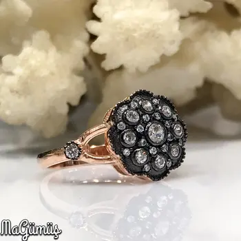 

Divan Nail Model Diamond Montür Rosegold Silver Ring