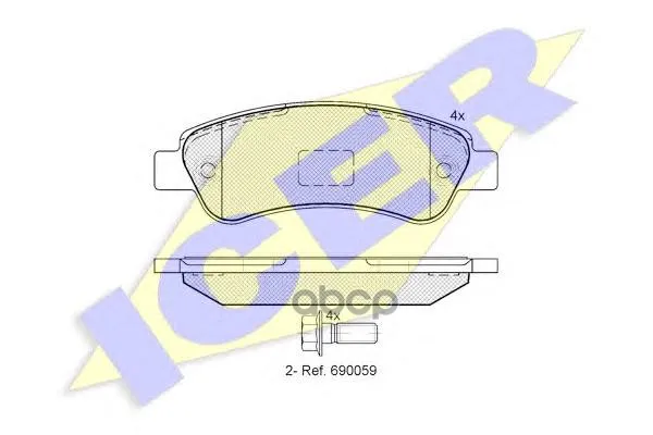141804_колодки Дисковые Задние! Citroen Jumper 2.2hdi 06 Icer 141804 Icer арт. 141804