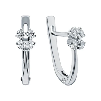 

Silver earrings with cubic zirconia sunlight sample 925