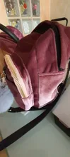 Las mujeres bolsos de terciopelo Mochila bolso escolar Veludo cremallera con pompón de moda Casual Mini mochilas Bolsos De Mujer Mochila