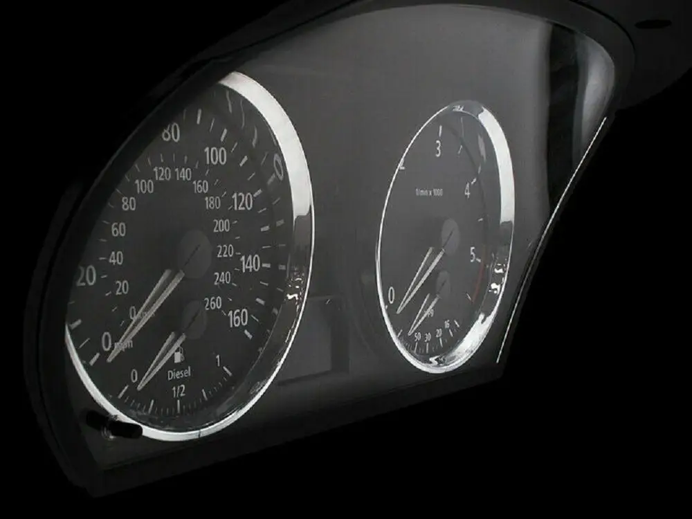 Dashboard Dial Gauge Rings Bezel Trim for BMW E60 E61 Pre-LCI M5 car interior trim