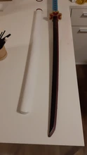 Espada de Cosplay de Kimetsu no Yaiba de 104cm, Arma de demonio, Slayer, Kanroji, Mitsuri, cuchillo Ninja de Anime 1:1, Arma de PU, utillaje