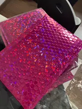 Bolsa de correo de burbujas de 20 piezas, película de aluminio, bolsa de burbuja de radio de oro rosa, bolsa de espuma impermeable, bolsa de embalaje Express, bolsa de vestido grande