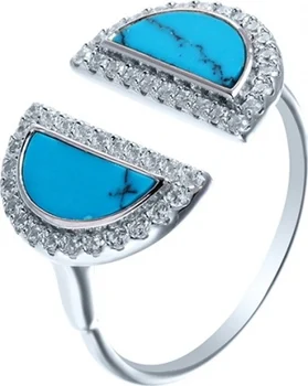 

Jay VI ring with cubic zirconia and silver turquoise