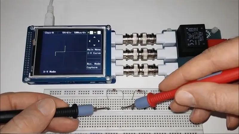I-V Curve Tracer adapter XY mode Oscilloscopes for components testing