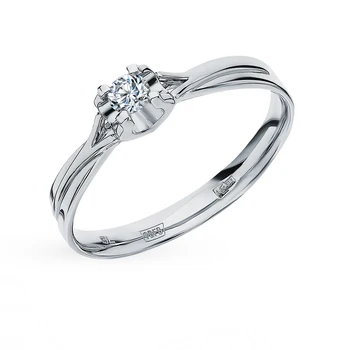 

Gold ring "diamonds of Yakutia" sunlight sample 585