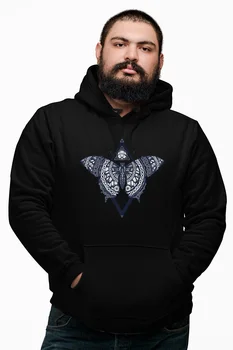 

Angemiel Wear Cosmic Butterfly Black Male Hooded Sweatshirt