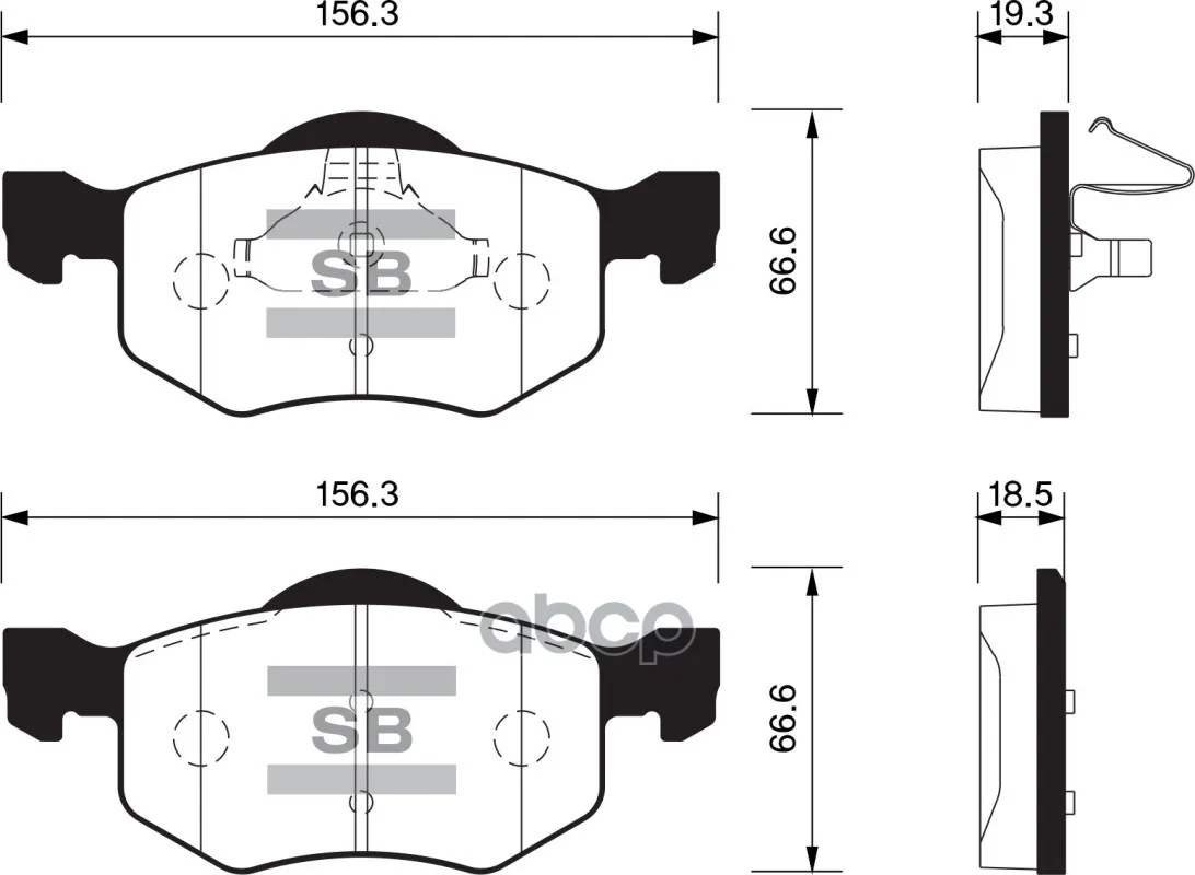 Колодки Тормозные Ford Maverick 03/Mazda Tribute 00передние Sangsin Brake Sp1519 Sangsin brake арт. SP1519