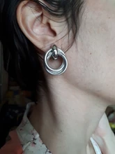 Nuevo México Clip en pendientes No perforado para mujeres Vintage de oro de la Declaración redondos de geometría auriculares joya Clip brinco femenino fiesta regalo