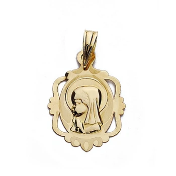 

Medal 18k gold Virgin Nina 20mm. Openwork [9005GR] -Customizable-RECORDING INCLUDED IN THE PRICE