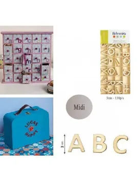 

ALPHABET WOODEN 130 PIECES 3 CM. In box