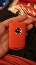 Mazda-funda de cobertura de mando a distancia para coche, PROTECCIÓN DE GOMA de silicona suave, accesorios de Control remoto, Mazda CX5 CX30