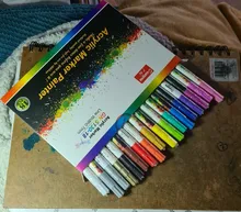 Gn-Rotuladores acrílicos de pintura acrílica, bolígrafos ideales para rotular tazas de porcelana, vidrio, roca, cerámica, lienzos de tela, o madera, 12 o 18 colores, de 0,7mm