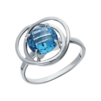 

Silver ring with Topaz sunlight sample 925