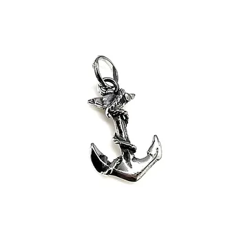 

Pendant 925 Sterling silver m anchor oxidized 22mm. [AB1528]