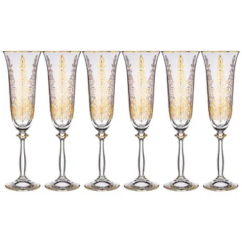 

Set of glasses for champagne of 6 PCs. "Glden silk" 250 ml.