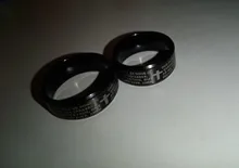 Letdiffery de acero inoxidable de Color negro cruz de jesús carta anillo de rezo de biblia anillos de dedo para los hombres 8mm joyas de amuleto