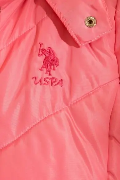 Розовый Uss. POLO ASSN. Простое пальто для девочек - Цвет: Розовый