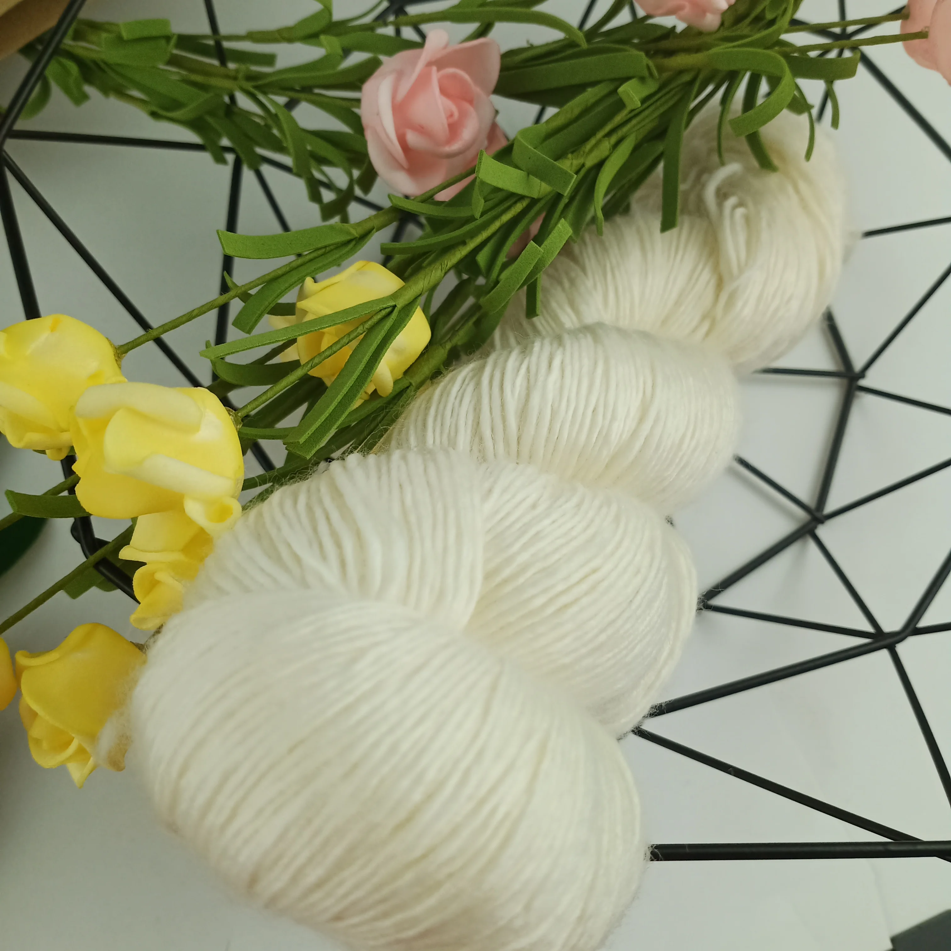 Пряжа Lotus Superwash Merino 1 слойная пряжа натуральная Роскошная длинная плюшевая шерсть мериносовое волокно Неокрашенная ручная вязка своими руками вязание крючком