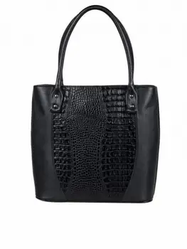 

FABULA сумка женская 100% натуральная с тиснением кожа S 252 KM-BL черный цвет