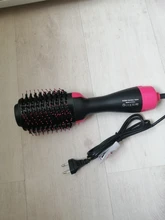 Secador de pelo 2 en 1 de un paso, cepillo de aire caliente, alisador de pelo, cepillo rizador, herramientas de estilismo de cabello