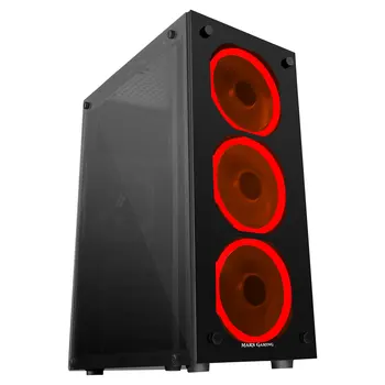 

Mars Gaming MCG Network, Box PC atx, tempered glass, 3 LED fans Red,