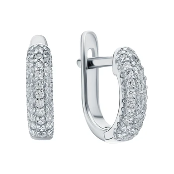 

Silver earrings with cubic zirconia sunlight sample 925