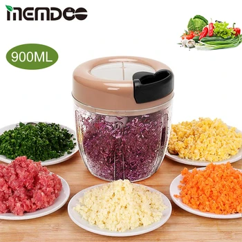 

MEMDOO 900ML Manual Food Chopper Grinder Vegetable Blender Multi-function Manual Meat Grinder Garlic