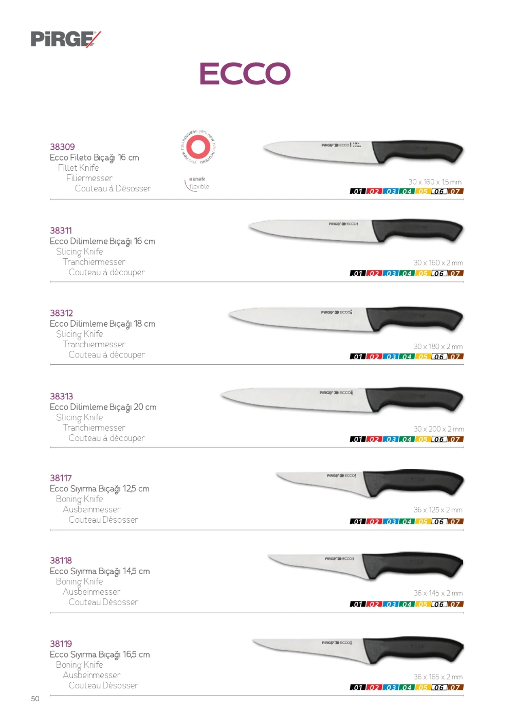 Pirge,ecco Onion Knife Set Professional Household Knives, Kitchen