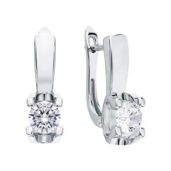 

Silver earrings with cubic zirconia sunlight sample 925