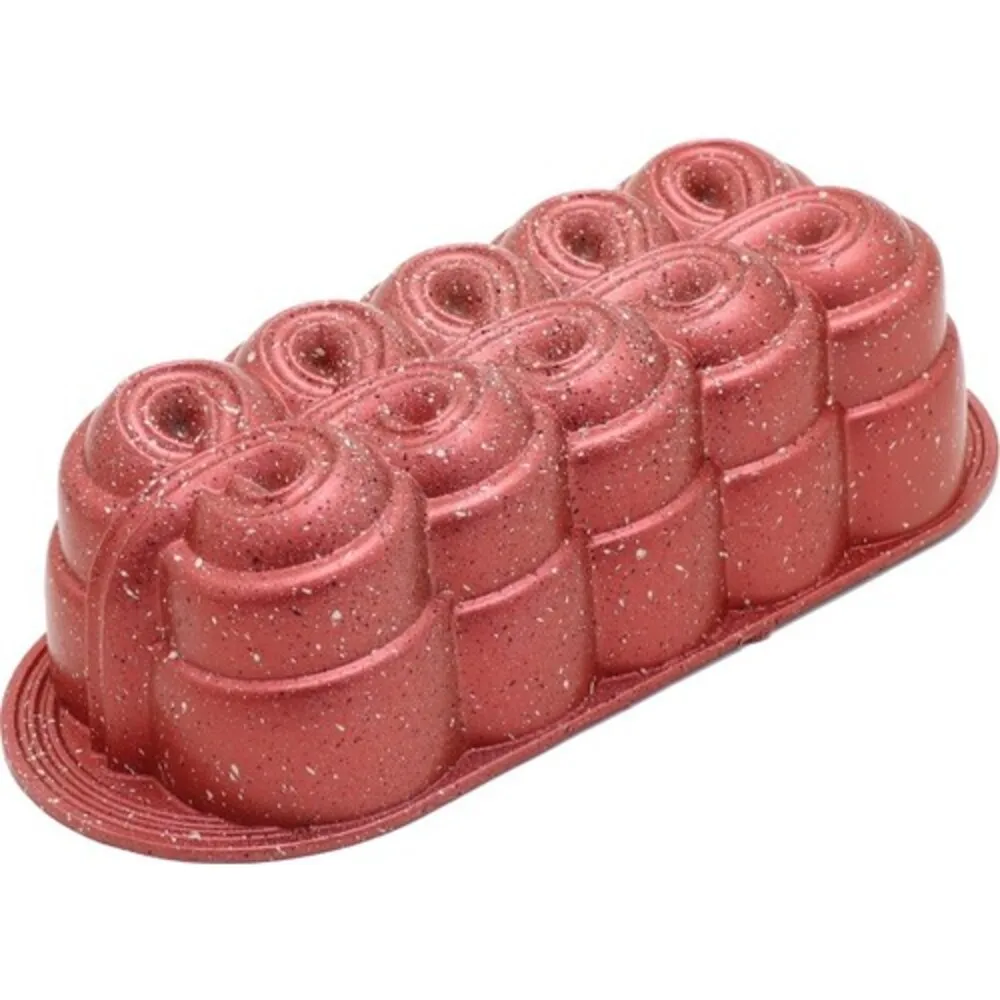 

Baton Cast Cake Tin Mold Ribbon Shape Design Red Gold Black Purple Non Stick Baking Pastry Tools Quality Mold free shipping