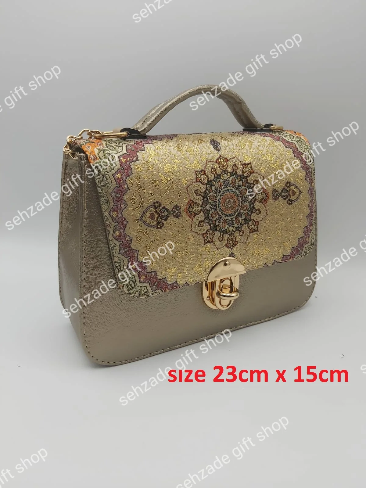 Turkish Female Accessories Top-handle Traditional Authentic Handbag Kilim Carpet Design Zipper Shoulder Bag For Women Teenage