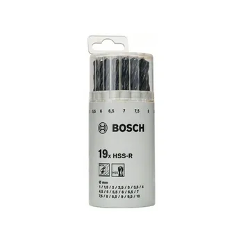 

BOSCH 2607018355 set 19 drill bits metal ç HSS-R, DIN 338 1-10