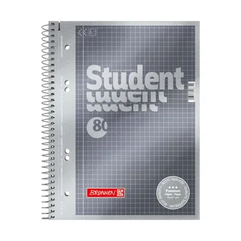 

Brunnen college premium notebook, on the spring, 90 gr/m2, A5, in a cage,
