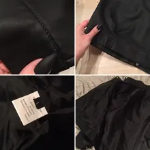 Women's Wild-Jacket Turn-Down-Collar Spring Zipper Black Fashion EAM High-Quality Loose