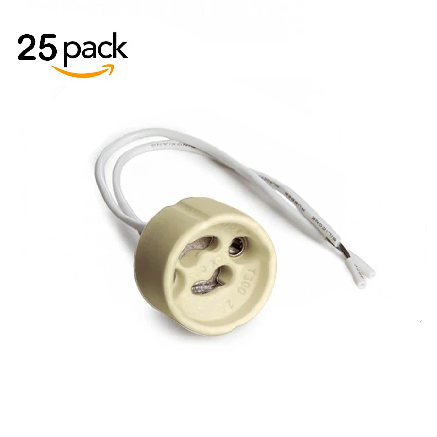 Pack 25 ceramic lampholder GU10 &amp middot Second accessories Cap lamp holder for LED and halogen bulbs GZ10 | Лампы и освещение