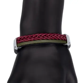 

Leather bracelet (genuine leather, magnetic lock, blue) 55443