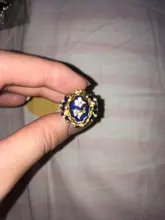 Anillo de flores esmaltado en azul y tinta chapada en oro Vintage, anillos de Signet grabados de diseño Simple para hombre, joyería gótica Punk para fiesta