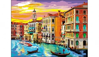 

Painting by numbers on canvas 60x80 cm "sunset in Venice" Red Cat x-7950
