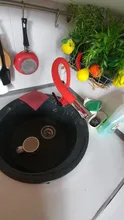 FRAP-grifo flexible de estilo moderno para cocina, mezclador de fregadero, grifos de un solo Mango, color rojo, blanco, negro, agua fría y caliente