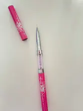 Delineador para decoración de uñas, herramienta de pincel de cristal tallado, pluma de dibujo de línea ultrafina, cable de tracción, flor de fototerapia, pluma doble de Metal