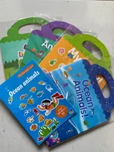 Pegatinas para niños, libros, escenas reutilizables, juego de rompecabezas, pegatinas de dibujos animados, Juguetes Educativos de aprendizaje para niños, regalo