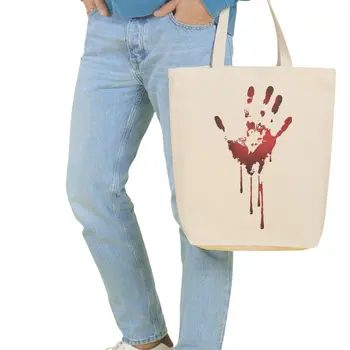 

Angemiel Bag Large Bloody Hand Shopping Beach Tote Bag