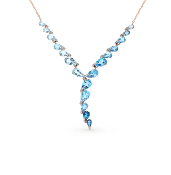 

Gold necklace with Topaz and cubic zirconia sunlight sample 585