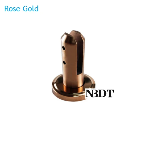 Round Rose Gold 304 нержавеющая сталь литой зажим для скобы кронштейна бассейн балкон забор ветровое стекло балюстрада лестничные перила стекло золото черный - Цвет: Round Rose Gold