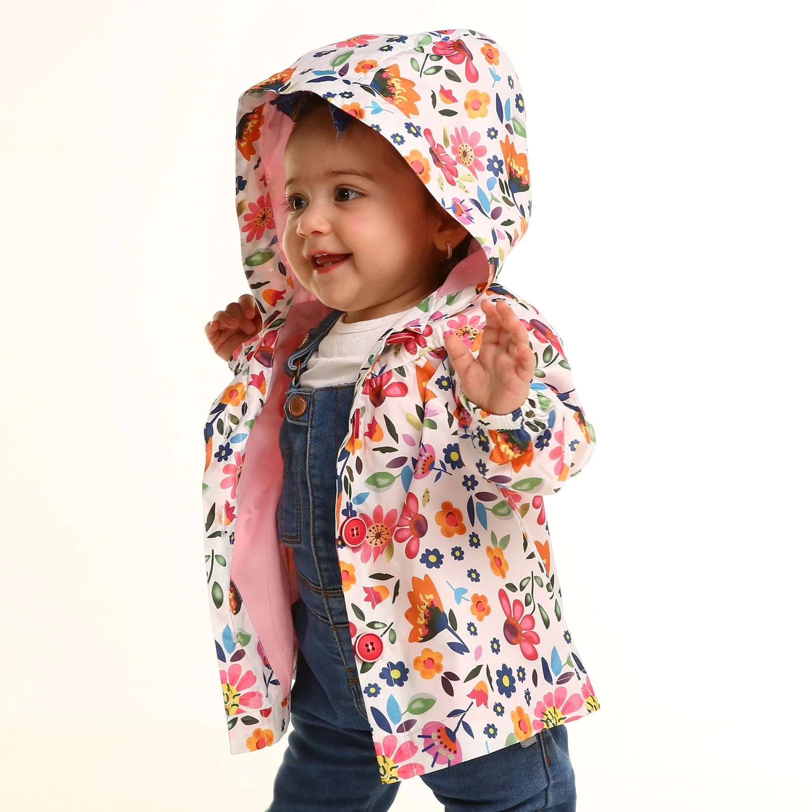 

ebebek Midimod Baby Flower Printed Water Repellent Children Raincoat