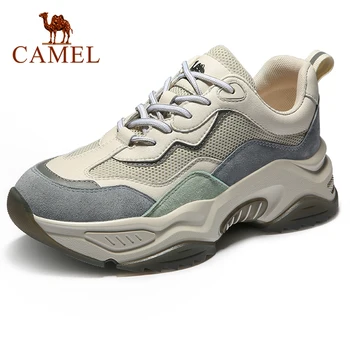 

CAMEL Offical Women's Outdoor Leisure Running Shoes Sneakers Shoes Women Sports Platform Jogging Breathable Clunky Sneaker