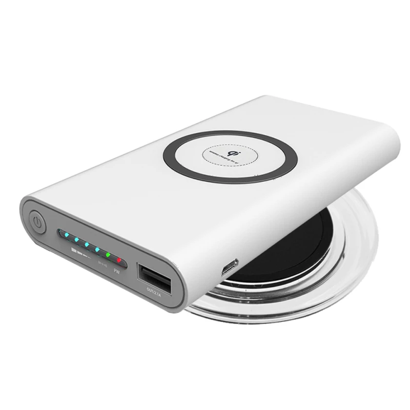 Беспроводной Qi PowerBank Wireless 10000 мАч с функцией беспроводной собственной зарядки